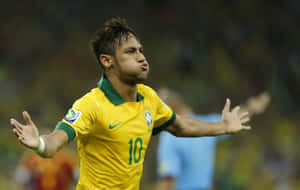 Neymar celebra la victoria del FC Barcelona. — Neymar Fondos de pantalla