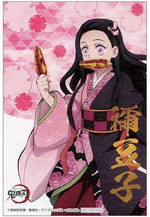 Nezuko Cazadora de Demonios con Elote