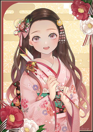 Nezuko de Demon Slayer con flecha