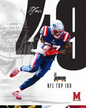 NFL Top 100 2021 Puesto 49 Esquinero de Fútbol Americano JC Jackson