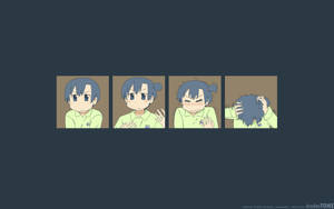 Nichijou Kana arreglándose el cabello
