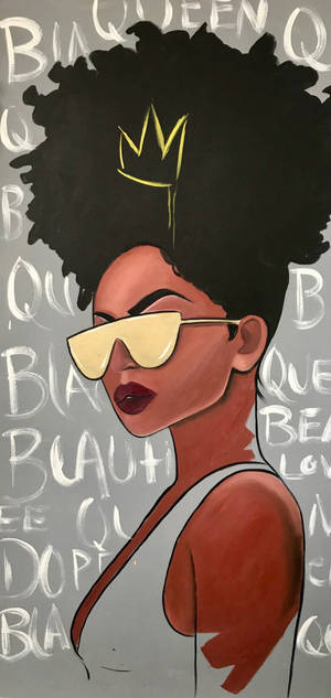 Fondo de pantalla Niña negra linda reina — iPhone 12 Pro Max Fondos de pantalla