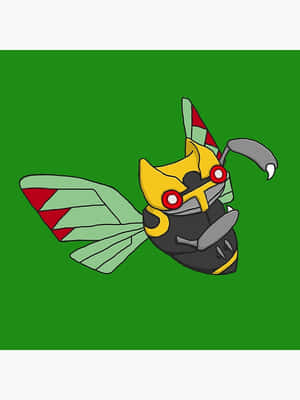 Ninjask con fondo verde — Pokemon Teléfono Fondos de pantalla
