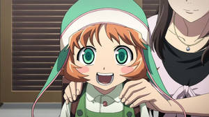 Fondo de pantalla de niño anime con ojos verdes — Anime niños Fondos de pantalla