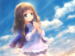 Fondo de pantalla de niño anime orando — Anime niños Fondos de pantalla