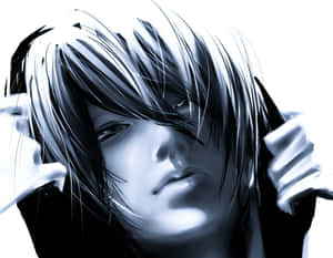Niño de anime en blanco y negro — Anime en Blanco y Negro Fondos de pantalla