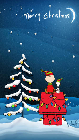 Fondo de pantalla de Noche de Navidad de Snoopy
