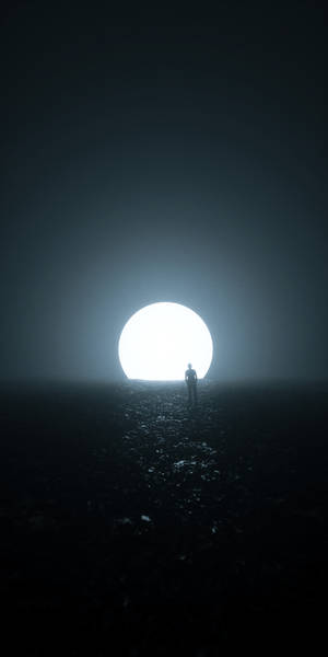 Fondo de Pantalla de Noche Oscura con Luna