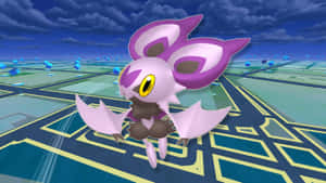 Noibat volando sobre un mapa de juego en un dominio digital — Gaming GIF Fondos de pantalla