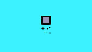 Fondo de pantalla de arte minimalista de Game Boy Color azul