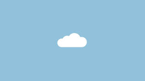 Nube Solitaria Azul Estética Simple