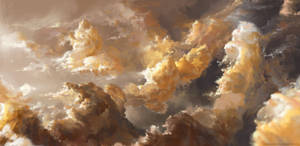 Fondo de pantalla de Nubes Amarillas de Arte Estético