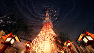 Fondo de pantalla de Nubes Giratorias de Ghostwire Tokyo