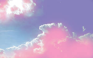 Nubes rosas y azules