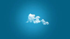 Fondo de pantalla de nubes simples como algodón en el centro