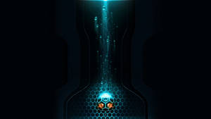 Fondo de Pantalla de Núcleo Mecánico Brillante Oscuro