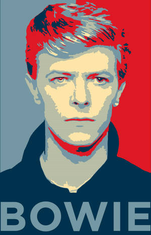 Fondo de pantalla de obra de arte móvil roja y azul de David Bowie. — Galaxy Tab Fondos de pantalla
