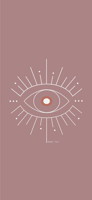 Ojo Boho Estético con Contorno Blanco — Estética blanca Fondos de pantalla