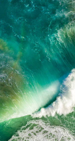 Olas Verdes del Océano iPhone iOS 10 — Estética verde GIF Fondos de pantalla