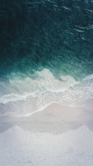 Fondo de pantalla Olas Verdes para iPhone Xs