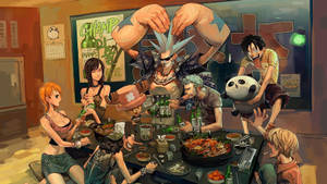 Fondo de pantalla One Piece 4k personajes bebiendo — One piece 4K GIF Fondos de pantalla