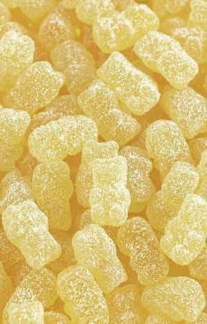 Ositos de goma amarillo pastel adorables — Oso lindo Fondos de pantalla
