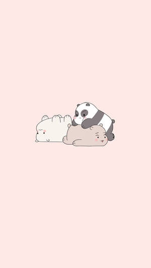 Osos Estilo Estético de We Bare Bears Jugando — Oso lindo Fondos de pantalla