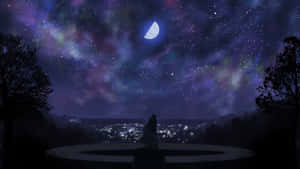 Paisaje de Anime Encantador con Cerezo en Flor — Anime hermoso Fondos de pantalla