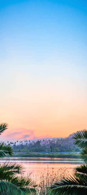 Paisaje de Atardecer Tropical — Atardecer en la playa Fondos de pantalla