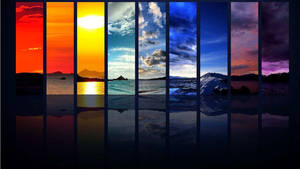 Fondo de pantalla de paisajes naturales en espectro de colores vertical