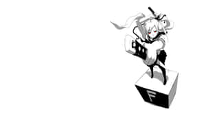 Paisaje onírico anime monocromático — Anime en Blanco y Negro Fondos de pantalla