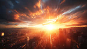 paisaje urbano,urbano,horizonte,amanecer,atardecer,hora dorada,edificios,arquitectura,moderno,nubes,ciudad,dramático,rayos de luz,metrópoli,vasto
