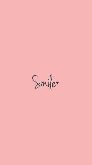 Fondo de pantalla estético de la palabra sonrisa