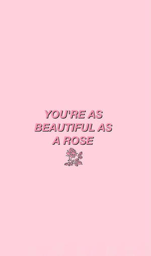 Fondo de pantalla estético de palabras de rosa rosa