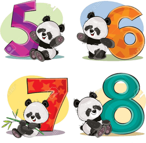Panda_Números_5_al_8 — Panda Fondos de pantalla