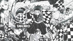 Fondo de pantalla de panel de manga de Kimetsu No Yaiba — Panel de manga Fondos de pantalla