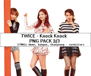 Paquete PNG de Twice Knock Knock