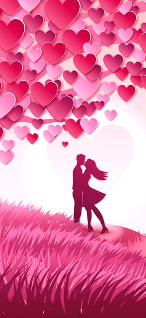 Pareja Besándose Amor Teléfono — iPhone 16 Fondos de pantalla