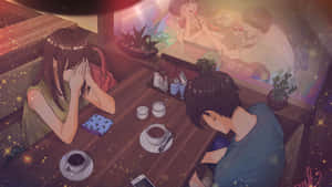 Fondo de cafetería anime — Paisaje anime Fondos de pantalla