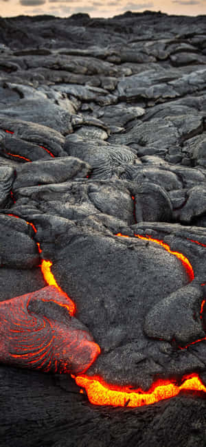 Parque Nacional de los Volcanes de Hawái Lava Sólida — Galaxia A18 Fondos de pantalla