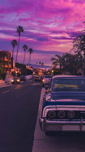 Pastel Phone Cielos Pastel — Coche en movimiento Fondos de pantalla