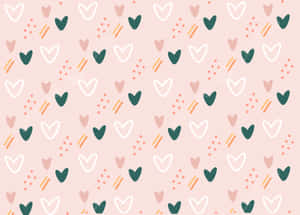 Patrón de corazones de San Valentín lindo y sin costuras en arte vectorial — Lindo día de San Valentín Fondos de pantalla