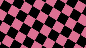 Patrón de diamantes estético en negro y rosa — Patrón genial Fondos de pantalla