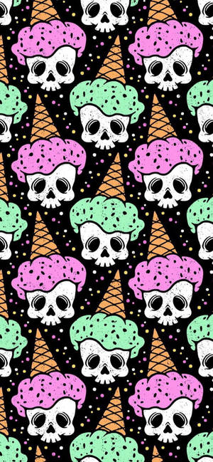 Fondo de pantalla de patrón de helado gótico pastel — iPhone Air Fondos de pantalla