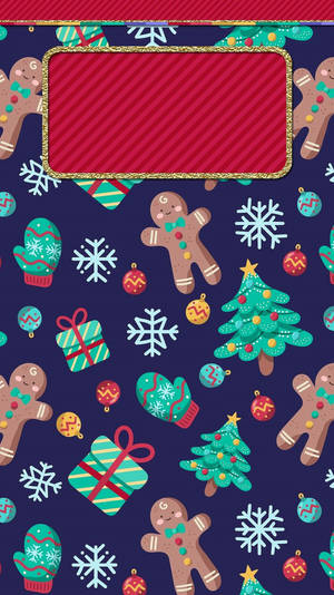 Fondo de pantalla de patrón de hombre de jengibre navideño lindo — Estética navideña acogedora Fondos de pantalla