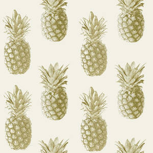 Fondo de pantalla de estampados de piña sobre fondo blanco roto — Tecno Phantom V Flip2 Fondos de pantalla