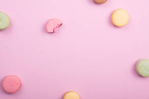 Fondo de pantalla con patrón estético de macarons — Estética mac Fondos de pantalla