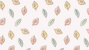 Fondo de pantalla de patrón estético de hojas pastel — Patrón estético Fondos de pantalla