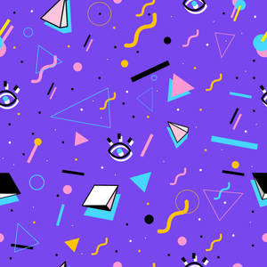 Fondo de pantalla de patrón estético de formas retro — Tecno Phantom Fondos de pantalla
