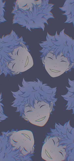 Fondo de pantalla patrón facial de Shoyo Hinata — iPhone 16 Fondos de pantalla